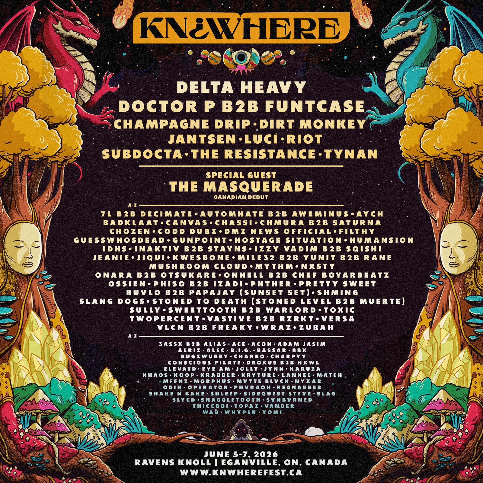 KNWHERE FESTIVAL — Mainstage flyer